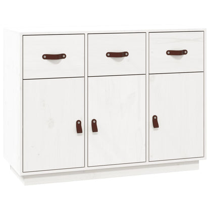 Sideboard White 100x40x75 cm Solid Wood Pine