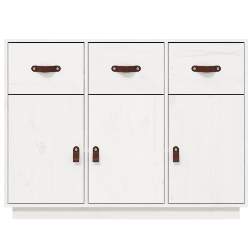 Sideboard White 100x40x75 cm Solid Wood Pine