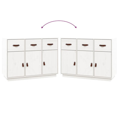 Sideboard White 100x40x75 cm Solid Wood Pine