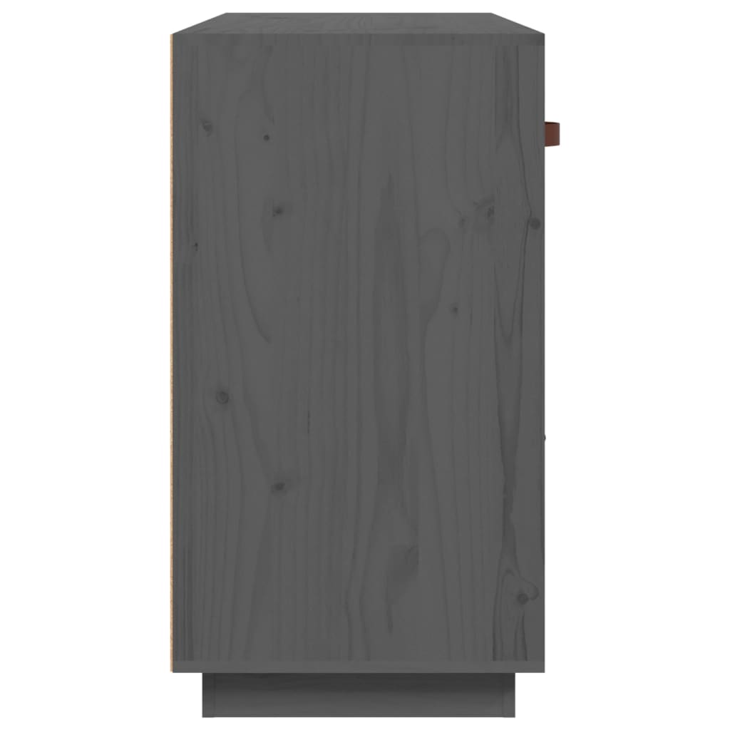 Sideboard Grey 100x40x75 cm Solid Wood Pine