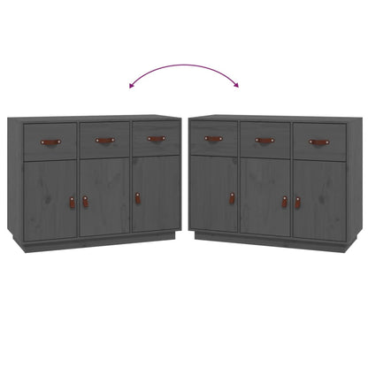 Sideboard Grey 100x40x75 cm Solid Wood Pine