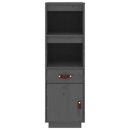 Highboard Grey 34x40x108,5 cm Solid Wood Pine