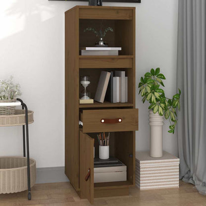 Highboard Honey Brown 34x40x108,5 cm Solid Wood Pine