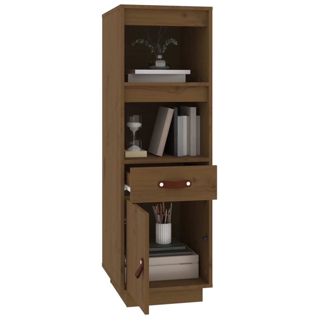 Highboard Honey Brown 34x40x108,5 cm Solid Wood Pine
