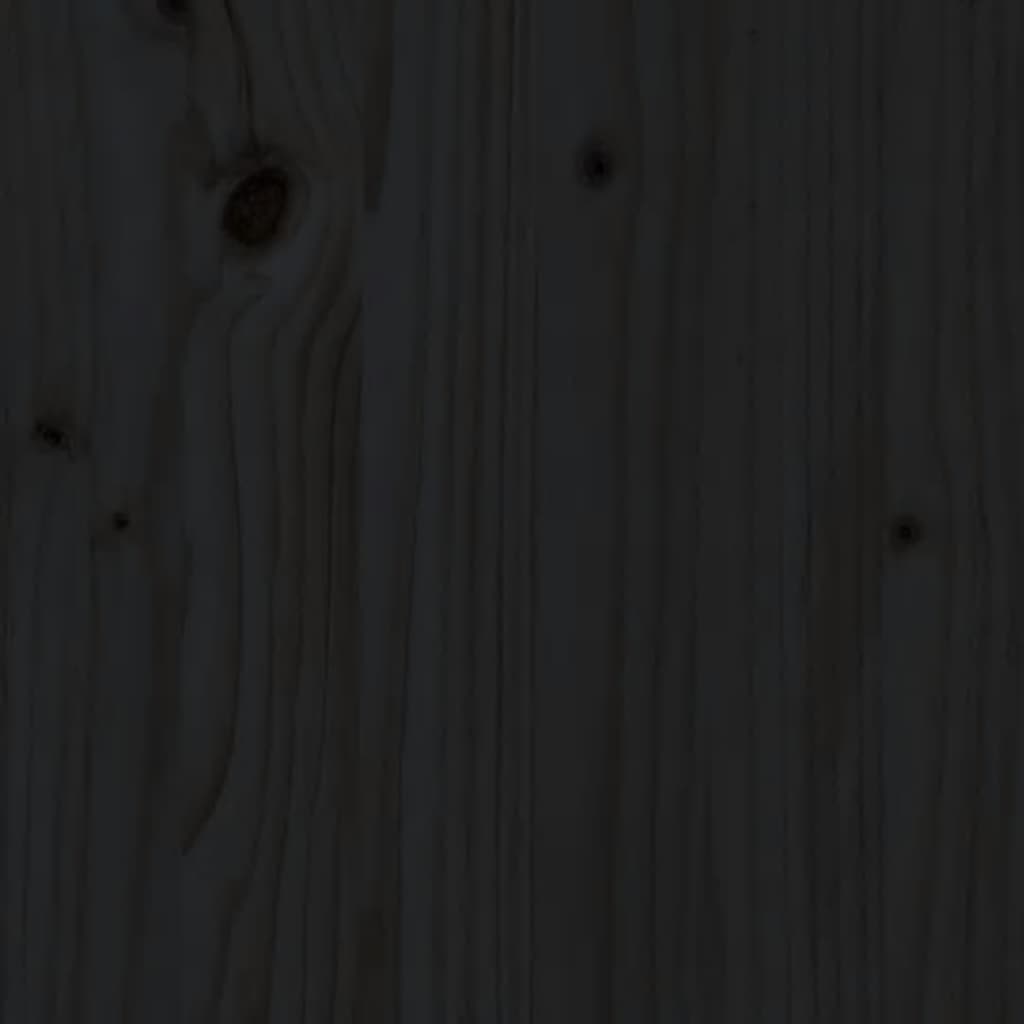 Highboard Black 34x40x108,5 cm Solid Wood Pine