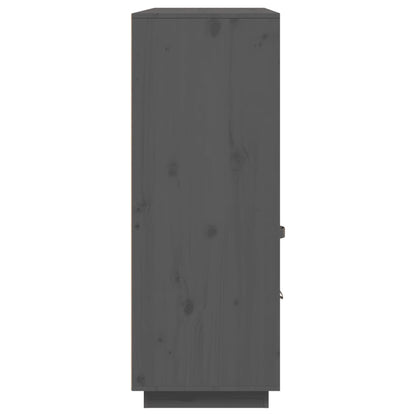 Highboard Grey 100x40x108.5 cm Solid Wood Pine