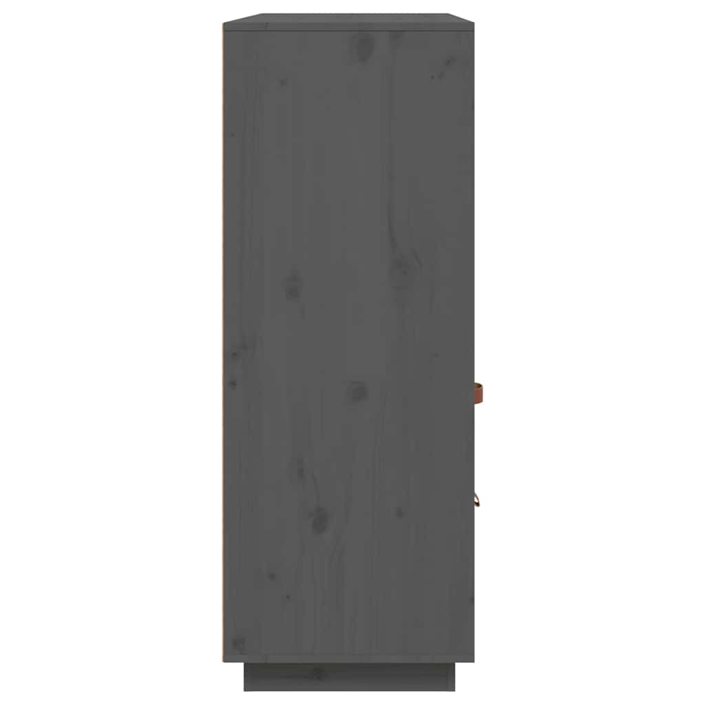 Highboard Grey 100x40x108,5 cm Solid Wood Pine