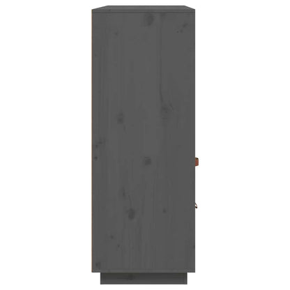 Highboard Grey 100x40x108,5 cm Solid Wood Pine
