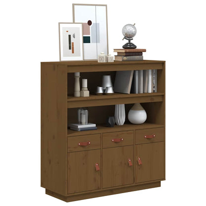 Highboard Honey Brown 100x40x108,5 cm Solid Wood Pine