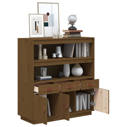 Highboard Honey Brown 100x40x108,5 cm Solid Wood Pine