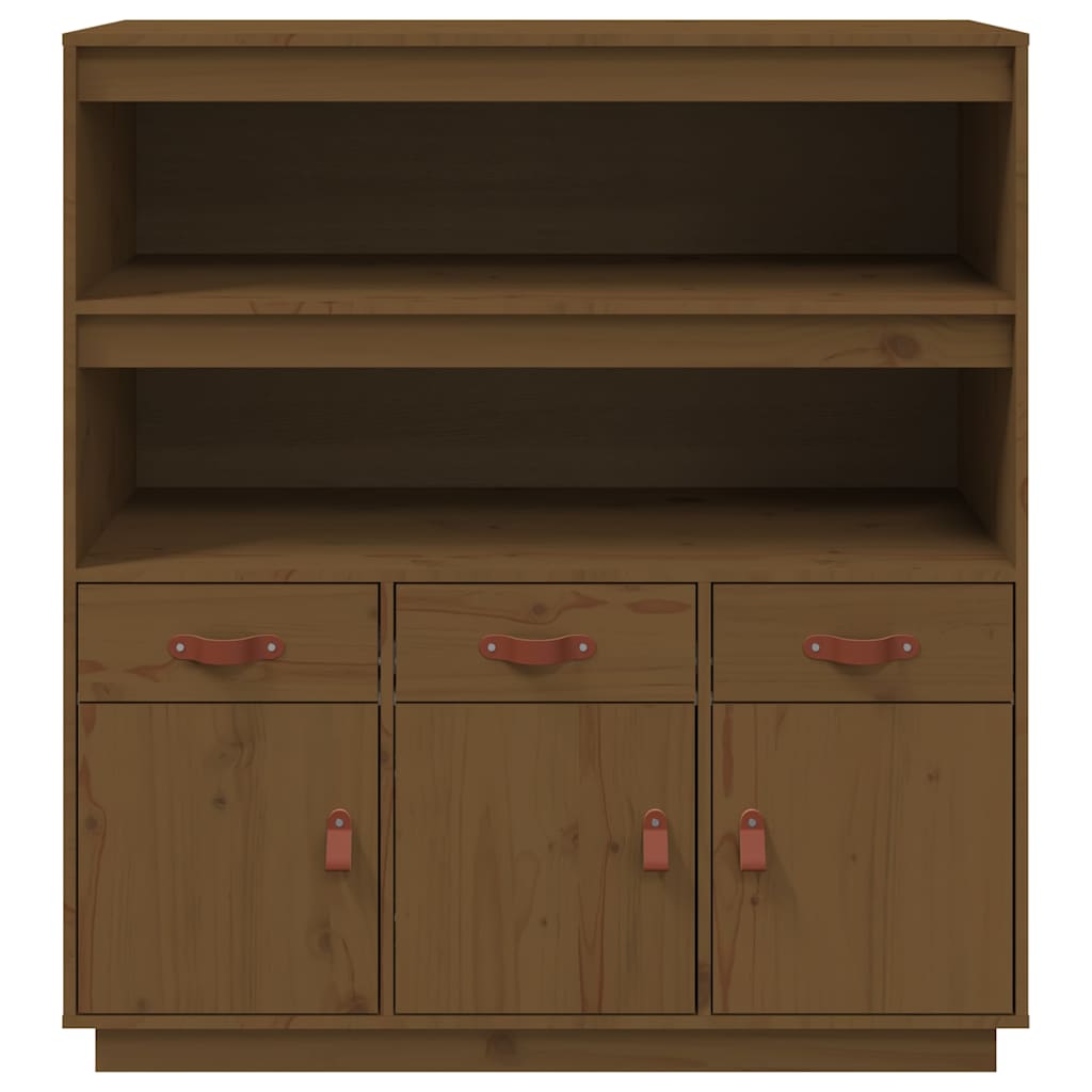 Highboard Honey Brown 100x40x108,5 cm Solid Wood Pine