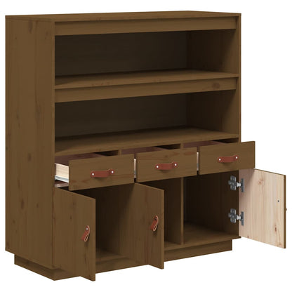 Highboard Honey Brown 100x40x108,5 cm Solid Wood Pine