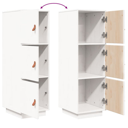 Highboard White 34x40x108.5 cm Solid Wood Pine