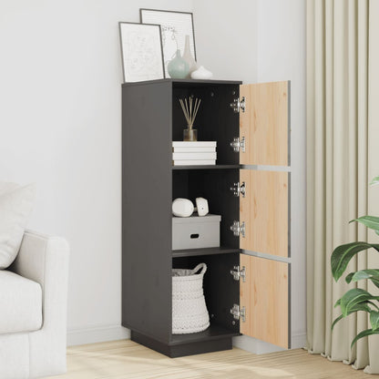 Highboard Grey 34x40x108.5 cm Solid Wood Pine