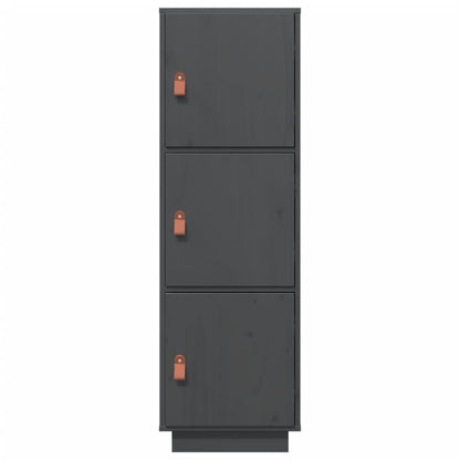 Highboard Grey 34x40x108.5 cm Solid Wood Pine