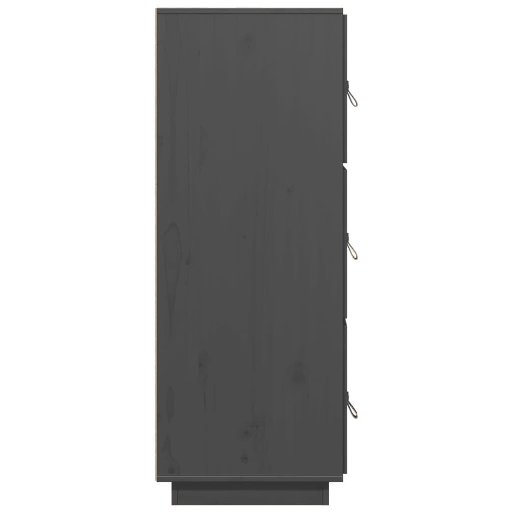 Highboard Grey 34x40x108.5 cm Solid Wood Pine