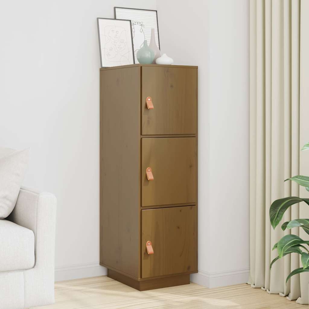 Highboard Honey Brown 34x40x108,5 cm Solid Wood Pine