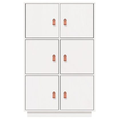 Highboard White 67x40x108,5 cm Solid Wood Pine