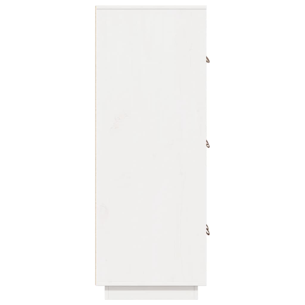 Highboard White 67x40x108,5 cm Solid Wood Pine