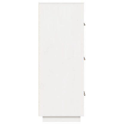 Highboard White 67x40x108,5 cm Solid Wood Pine