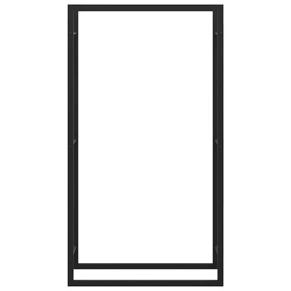 Firewood Rack Matt Black 80x28x154 cm Steel