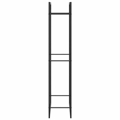 Firewood Rack Matt Black 80x28x154 cm Steel