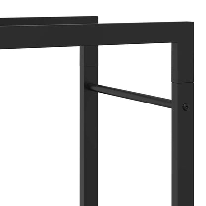 Firewood Rack Matt Black 80x28x154 cm Steel