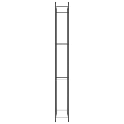 Firewood Rack Matt Black 80x28x222 cm Steel