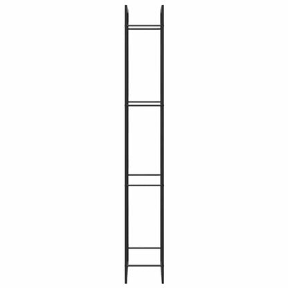 Firewood Rack Matt Black 80x28x222 cm Steel