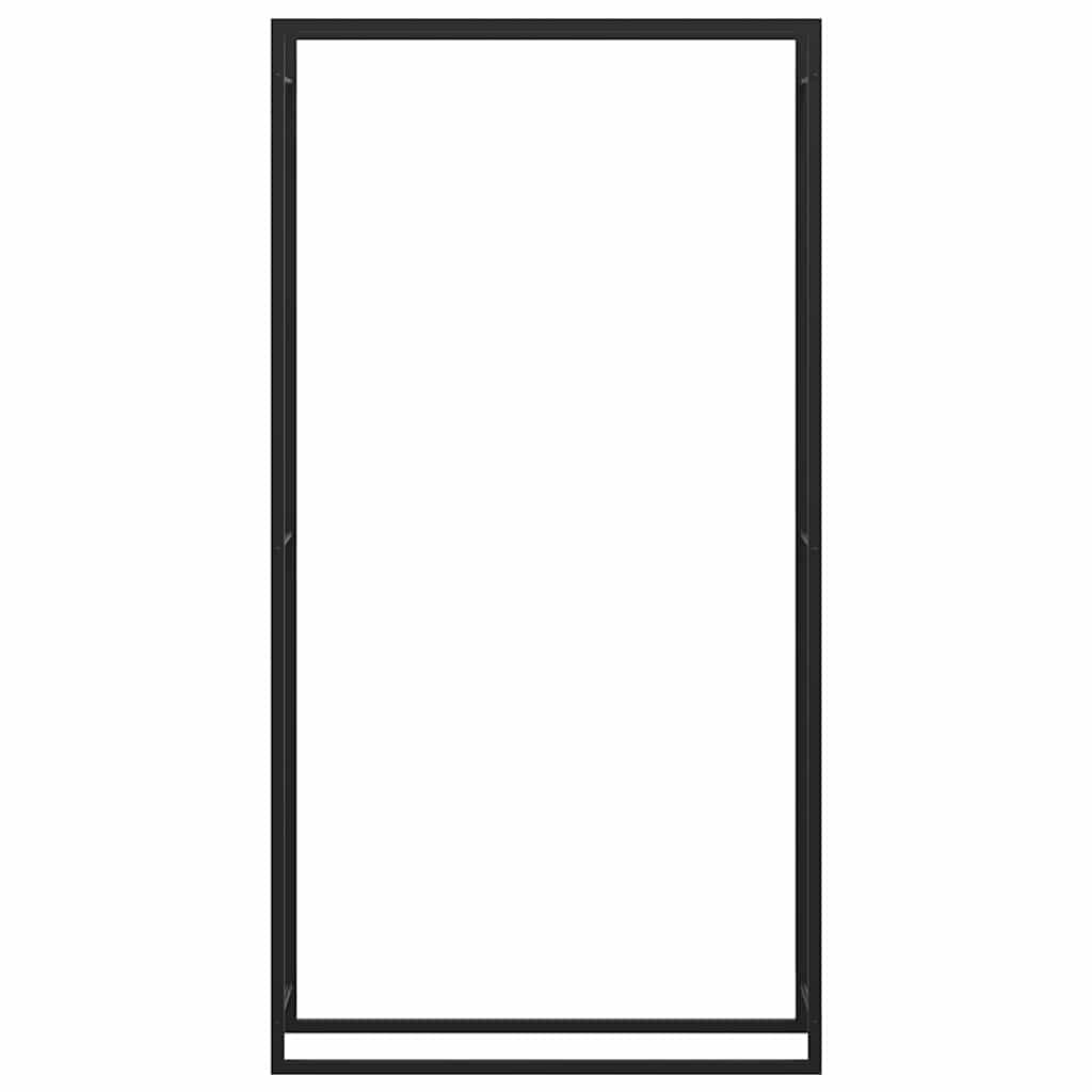 Firewood Rack Matt Black 110x28x214 cm Steel