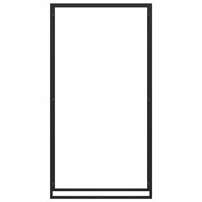Firewood Rack Matt Black 110x28x214 cm Steel