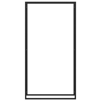 Firewood Rack Matt Black 110x28x214 cm Steel