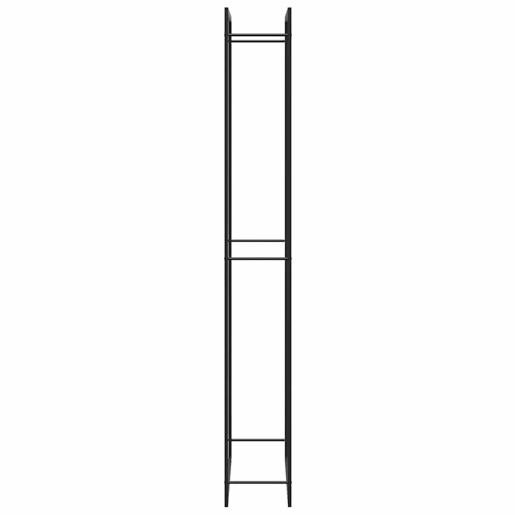 Firewood Rack Matt Black 110x28x214 cm Steel