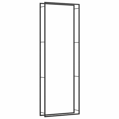 Firewood Rack Matt Black 110x28x312 cm Steel