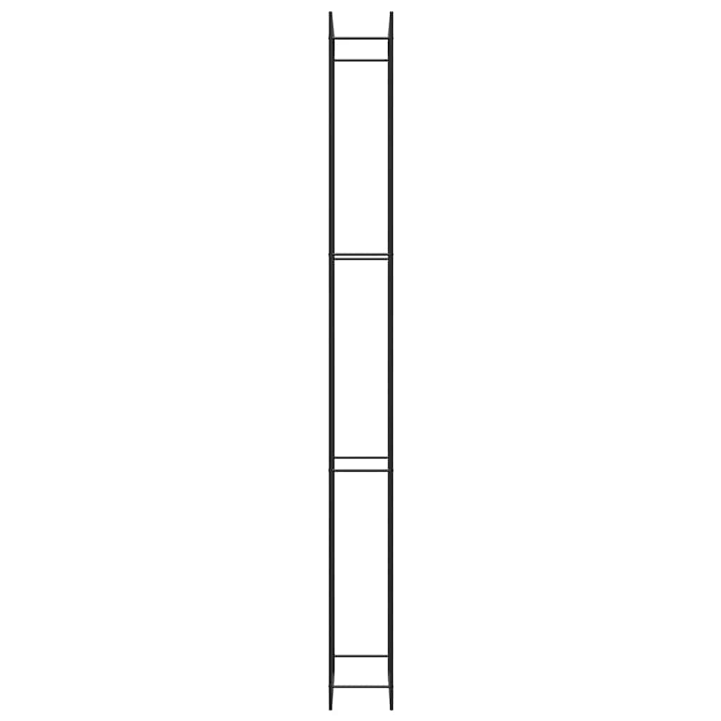 Firewood Rack Matt Black 110x28x312 cm Steel