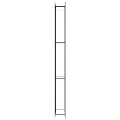 Firewood Rack Matt Black 110x28x312 cm Steel