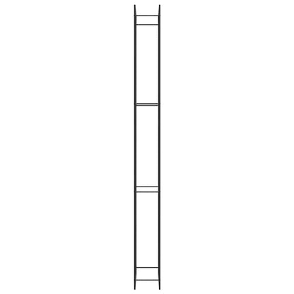 Firewood Rack Matt Black 110x28x312 cm Steel