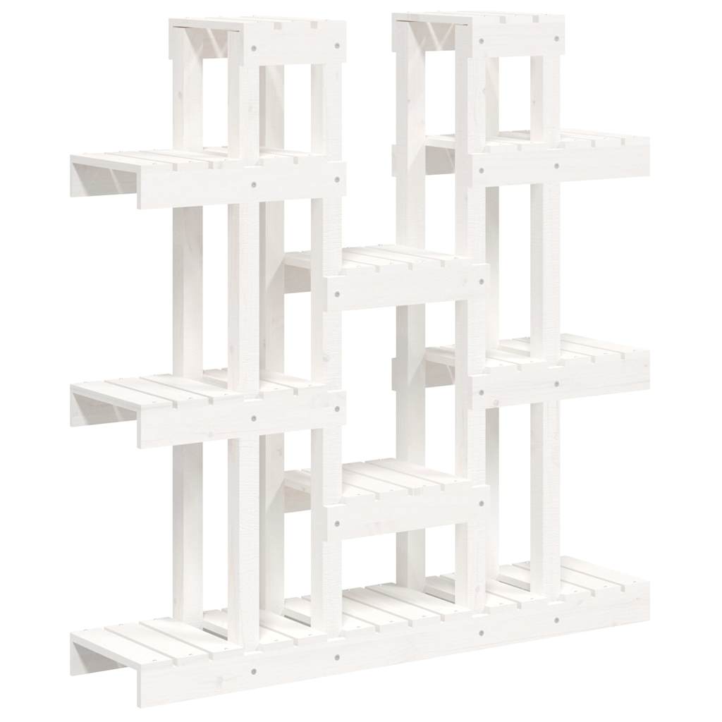 822093 vidaXL Plant Stand White 104,5x25x109,5 cm Solid Wood Pine