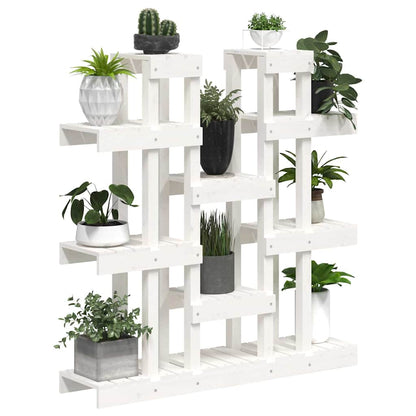 822093 vidaXL Plant Stand White 104,5x25x109,5 cm Solid Wood Pine