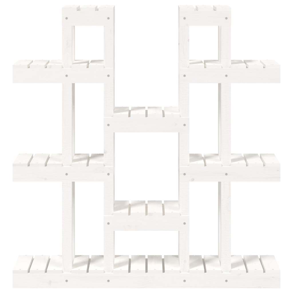 822093 vidaXL Plant Stand White 104,5x25x109,5 cm Solid Wood Pine