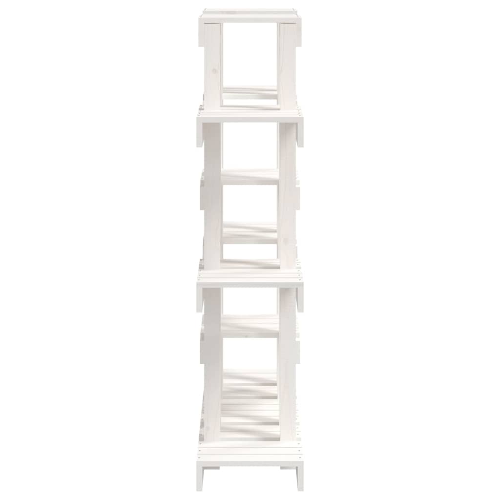 822093 vidaXL Plant Stand White 104,5x25x109,5 cm Solid Wood Pine
