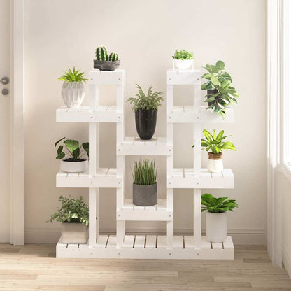 822093 vidaXL Plant Stand White 104,5x25x109,5 cm Solid Wood Pine