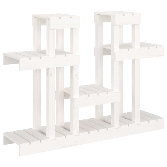 Plant Stand White 104.5x25x77.5 cm Solid Wood Pine