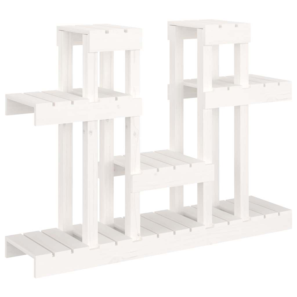 Plant Stand White 104,5x25x77,5 cm Solid Wood Pine