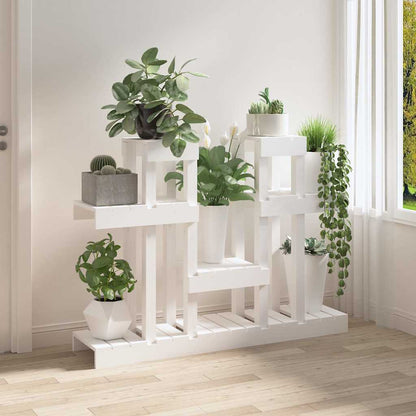Plant Stand White 104,5x25x77,5 cm Solid Wood Pine
