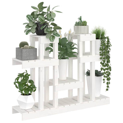 Plant Stand White 104,5x25x77,5 cm Solid Wood Pine