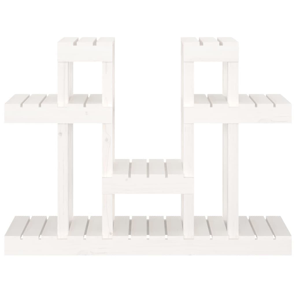 Plant Stand White 104.5x25x77.5 cm Solid Wood Pine