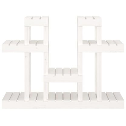 Plant Stand White 104.5x25x77.5 cm Solid Wood Pine