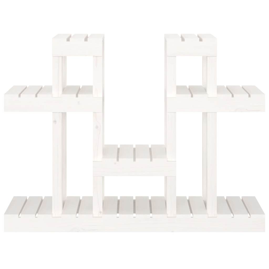 Plant Stand White 104,5x25x77,5 cm Solid Wood Pine
