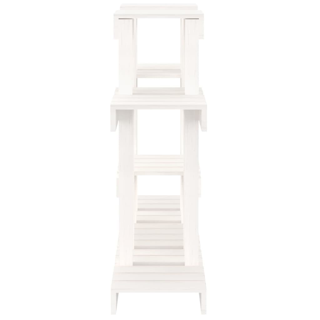 Plant Stand White 104.5x25x77.5 cm Solid Wood Pine